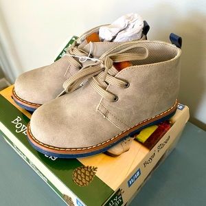 Toddler boy tan suede boots